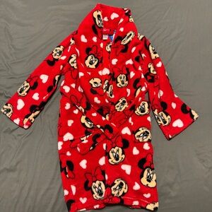 Little kid size 6 Minnie Mouse fleece robe